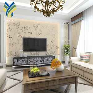 Papel Tapiz Mural Personalizado con Diseño de Flores y Aves, Resistente a la Humedad, Antiestático, para Decoración de Paredes Interiores, Impermeable - Product Image 5