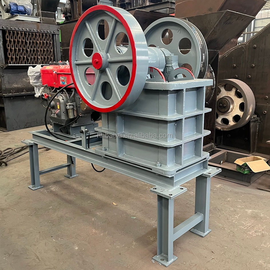 Small diesel Powered Construction Waste Concrete Block Jaw Crusher Free ...
