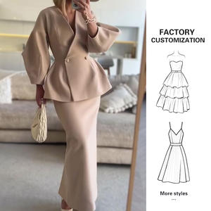 YFY personnalisé 2025 automne femmes deux pièces costume ensemble élégant bureau Blazer a-ligne jupe sur mesure vêtements de travail <span class=keywords><strong>tenue</strong></span> formelle - Product Image 1