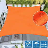 Voile d'ombrage triangulaire orange, 95 % de protection UV, respirante, résistante à l'eau, auvent solaire pour patio, terrasse, pelouse