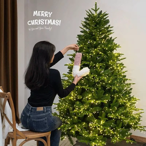 Vendita all'Ingrosso di Fabbrica. JIAXUN Albero di Natale in Abete di Alta Qualità con Luci LED Autoaccendenti, Set per Uso Domestico Interno, Grande e Luminoso - Product Image 1
