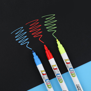Lot de deux stylos à craie liquide à pointe fine et moyenne, effaçables à l'eau, <span class=keywords><strong>pour</strong></span> <span class=keywords><strong>les</strong></span> tableaux de menu, le verre, <span class=keywords><strong>les</strong></span> fenêtres, <span class=keywords><strong>les</strong></span> tableaux blancs - Product Image 2