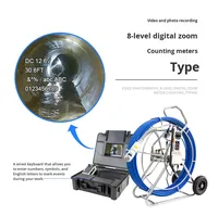 Caméra d'inspection de canalisations de grande taille avec protection IP68, haute précision, rotation à 360 degrés, sonde de 50 mm, bobine de 60 m, pour drainage municipal