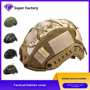Housse de <span class=keywords><strong>casque</strong></span> tactique FAST en ABS, camouflage transfrontalier avec cordon élastique, casquette <span class=keywords><strong>russe</strong></span> Little Green Man pour sports de boxe - Product Image 2