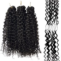Extensions de cheveux humains vierges Remy cambodgiens à nœuds invisibles, ondulés naturels, micro-liens, type plumes, pour tissage au crochet