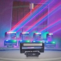 Lumière de faisceau stroboscopique led polychrome pour scène à tête mobile double face 6x30w