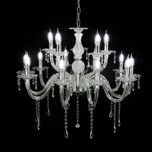 Lustre de cristal acrílico 10 + 5 para decoração de festas e casamentos, decoração de ambiente de alto brilho, novo estilo