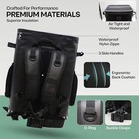 Mochila Nevera Aislada de PVC, Bolsas de Almacenamiento Impermeables, Nevera Suave a Prueba de Fugas para Mujeres y Hombres, para Acampar en la Playa