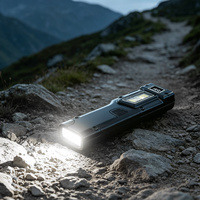 Senter LED Ultra Tipis Isi Ulang dengan Dua Sinar, Senter Saku Mini untuk Berkemah, Berlari, dan Aktivitas Luar Ruangan dengan Baterai 1000mAh