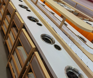 โต๊ะหม้อไฟหมุนได้ รางหม้อไฟหมุน อุปกรณ์หม้อไฟแบบหมุน <span class=keywords><strong>สายพาน</strong></span>หม้อไฟแบบหมุนสำหรับร้านอาหาร<span class=keywords><strong>บุฟเฟ่ต์</strong></span> - Product Image 2