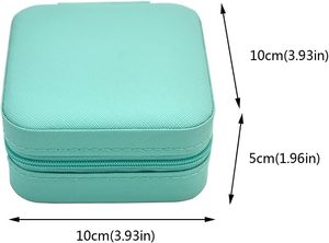 Boîte à bijoux de voyage en cuir PU multifonctionnelle, portable, multicolore, avec logo personnalisable, vente chaude, rangement exquis pour bijoux - Product Image 3