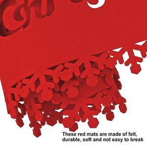 Ahuecado-hacia fuera copos <span class=keywords><strong>de</strong></span> nieve y alce sentía feliz Navidad <span class=keywords><strong>Mesa</strong></span> Runner por mucho tiempo <span class=keywords><strong>de</strong></span> comedor <span class=keywords><strong>mesa</strong></span> <span class=keywords><strong>de</strong></span> comedor - Product Image 5