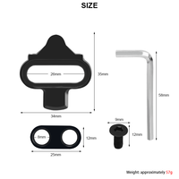 Adaptateur de plaque de fixation RIDERACE pour vélo, convertisseur de pédale de VTT SPD, plaque de serrage en cuivre sans clip pour chaussures Eggbeater