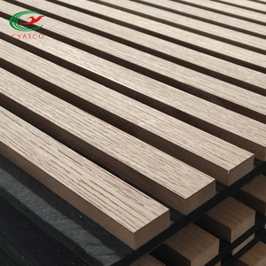 600*2400mm CYATCO décor à <span class=keywords><strong>la</strong></span> maison Akupanel placage naturel chêne panneau acoustique latte <span class=keywords><strong>laine</strong></span> <span class=keywords><strong>de</strong></span> <span class=keywords><strong>bois</strong></span> latte décorative chêne acoustique - Product Image 5