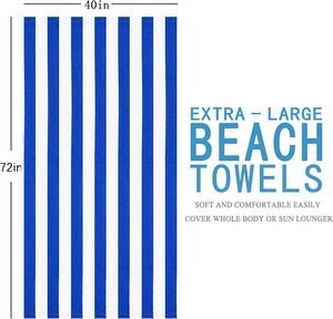 Vente en gros de serviette de plage d'été à séchage rapide sublimation personnalisée imprimé logo en microfibre sans sable pour les vacances à rayures 70 140 - Product Image 6