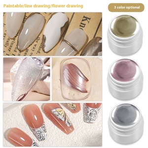 Vernis à ongles gel UV métallique 3 couleurs 5ml, effet peinture métallique, texture miroir, vernis gel soak-off, séchage LED, fournitures pour nail art - Product Image 2
