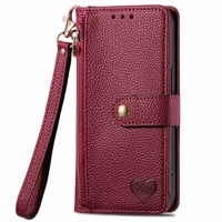 Étui portefeuille en cuir de litchi pour One Plus Nord CE4, pour Nothing Phone 2A, étui pour carte de crédit avec cordon