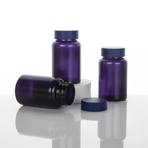 100ml electroplate purple pharmaceutical glass pill