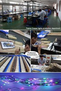 Guirnalda de Luces LED de Alambre de Cobre, Impermeable, Segura al Tacto, Fácil de Desenredar, Luz Blanca Cálida, Decoración Navideña para Caja de Regalo - Product Image 3