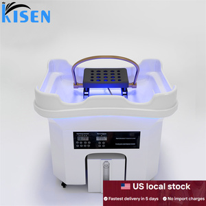 KISEN Free Shipping luxury Salon Modern Barber Shampoo Chair Mobile Hair Wash Sink Portable spa electric for beauty massage <b>bed</b> - Product Image 6