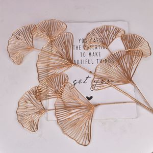 Bouquet de fleurs artificielles, fausses Branches en plastique, décoration de mariage à domicile, feuilles de <span class=keywords><strong>Ginkgo</strong></span> <span class=keywords><strong>Biloba</strong></span> - Product Image 5