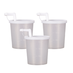 Vaso Degao de 150 ml con Escala Graduada, Antiderrames y con Pajita, Diseño Anti-Asfixia para Pacientes Postrados en Cama y Discapacitados - Product Image 1