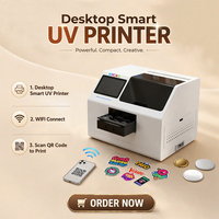 Nueva Impresora UV Plana de Alta Velocidad A5 HYCAN DX7 con Reconocimiento Automático Inteligente, Sin PC, CMYK, Blanco, Barniz, Wi-Fi, para Carcasas de Teléfono, Rompecabezas, Insignias