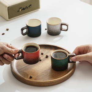 Gobelet en porcelaine de 50ml <span class=keywords><strong>tasse</strong></span> à thé chinoise Gongfu <span class=keywords><strong>tasse</strong></span> à café <span class=keywords><strong>expresso</strong></span> en céramique unique avec manche en bois logo personnalisé - Product Image 2