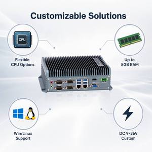 Mini PC Industrial sin Ventilador QY-B5800 Intel Core RS232/485 LAN Dual 14 Canales GPIO DC 9-36V Amplio Rango de Voltaje PC Embebido en Caja para Uso Industrial - Product Image 5