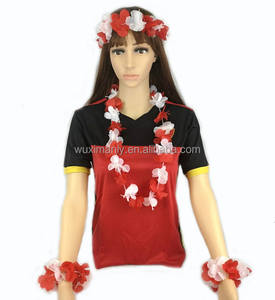 Collana e Fascia per Capelli con Fiori in Tessuto Ecologico, Colorata, per Tifosi di Calcio, Novità 2026 - Product Image 5