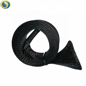 40mm Expandable PET Braided Flexible Fishing Rod Covers Pole Sleeves