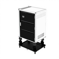 Chariot multi-ordinateurs 42 ports de haute qualité en acier laminé à froid de calibre 18 pour casier de charge d'équipement éducatif
