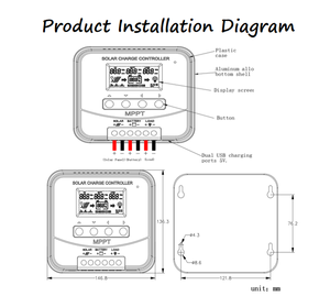 Régulateur solaire MPPT stable 12V/24V pour l'électrification rurale aux Philippines Contrôleur <span class=keywords><strong>de</strong></span> chargeur solaire Mppt 20A - Product Image 5