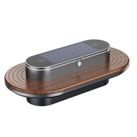 Banc de jardin moderne en acier inoxydable ZEMSO à énergie solaire avec chargeur USB sans fil, LED, résistant à l'eau et design écologique