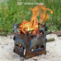 Réchaud portable en titane pour randonnée, camping, escalade, pique-nique, voyage, randonnée en sac à dos, à combustion de bois, robuste, très vendu