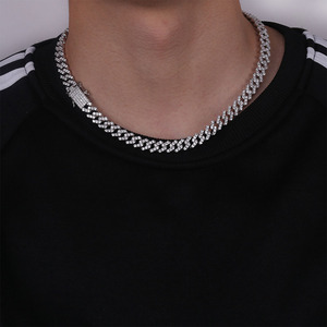 Collar de Cadena Cubana de Cobre con Diamantes Completos, Estilo Hip-Hop, Personalizado, Unisex, Venta al por Mayor - Product Image 3