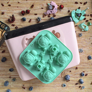 Moule à gâteau en silicone Xinguo XG-736 à 6 cavités en forme de tortue - Réutilisable pour savon, résine, bougies DIY et pâtisserie maison - Product Image 2