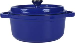 Nouvelle <span class=keywords><strong>cocotte</strong></span> <span class=keywords><strong>en</strong></span> <span class=keywords><strong>fonte</strong></span> émaillée antiadhésive, casserole <span class=keywords><strong>pour</strong></span> cuisson lente, braisage et cuisson au four, durable, bleue - Product Image 3