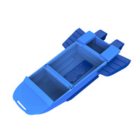 Bateau modulaire en plastique PE robuste pour l'inspection des fermes solaires et le sauvetage d'urgence, léger, pliable, résistant aux chocs