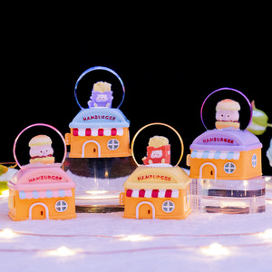 Nuevas mini bolas de cristal decorativas para restaurantes Piggy Burger, bolas de vidrio luminosas creativas, regalos decorativos para áreas turísticas - Product Image 1