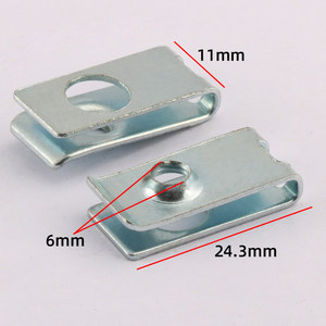 Accesorios para Placas de Matrícula de Automóviles, Base de Tornillos para Placa de Matrícula, Lámina de Hierro, Clip en Forma de U para Fijación de Guardabarros, Sujetador Metálico - Product Image 5
