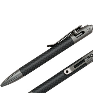 Stylo en fibre de carbone à mécanisme à bille, stylo de signature professionnel, outil d'autodéfense en acier tungstène, outil d'urgence pour hommes d'affaires, certifié CE - Product Image 3