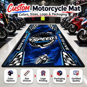 Tappetini da <span class=keywords><strong>Garage</strong></span> quadrati in Nylon con motivo stampato personalizzato per <span class=keywords><strong>moto</strong></span> tappetino da <span class=keywords><strong>moto</strong></span> - Product Image 1