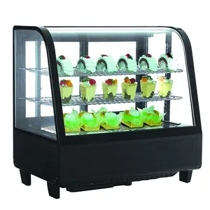 SMAD 100L Food Showcase with Light Customized Small Glass Cabinet Cake Display Showcase