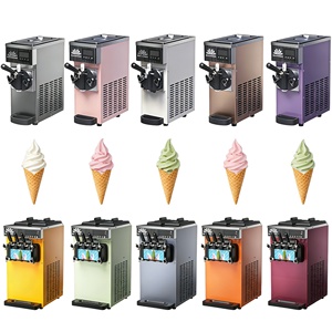 Nueva Máquina de Helados de Acero Inoxidable de 220V, de Mostrador, con 3 Cabezales, <span class=keywords><strong>para</strong></span> Helado Suave, Alta Productividad 22-25L/H - Product Image 1