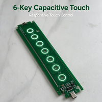 PCBA con Control Táctil Tipo-C, Placa de Circuito Táctil Capacitiva de 6 Teclas con Pantalla de 2 Dígitos para Equipos de Belleza y Peluquería