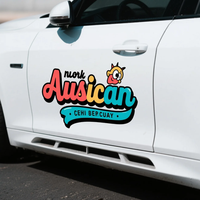 Autocollants en vinyle personnalisés pour logo d'entreprise, autocollants en PVC imperméables pour vitres et pare-chocs de voiture