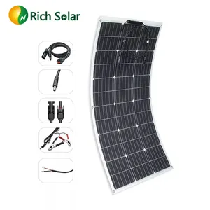 Rich Sunwave monocristalino de alta eficiencia módulo flexible PV 355W 360W 365W 370W panel solar flexible sin vidrio