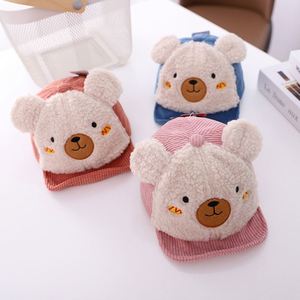 หมวกและหมวกแฟชั่นสำหรับเด็กวัยหัดเดินสไตล์น่ารักผ้าลูกฟูกนุ่มใส่กันหนาวปรับแต่งโลโก้ได้ตามต้องการ - Product Image 3