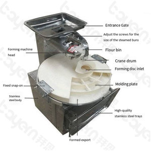 自動丸形饅頭製造機 生地カッターローラー ベーカリーパン生地分割機 成形機 CE認証 - Product Image 6